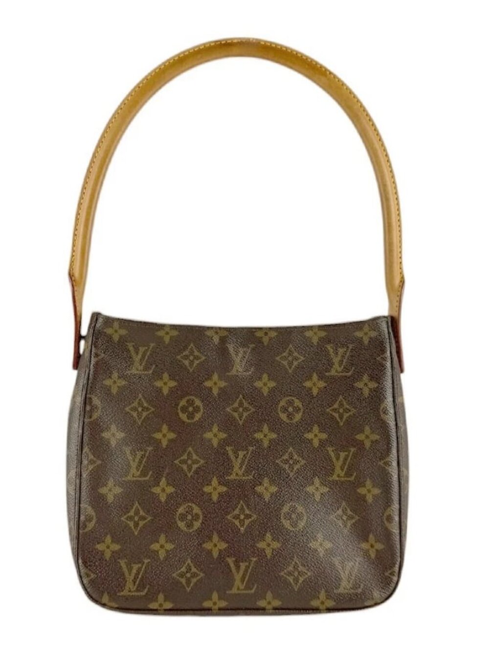 LOUIS VUITTON Monogram Looping MM Shoulder Bag Brown